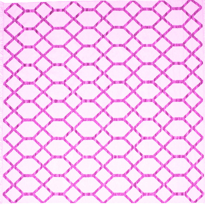 Square Machine Washable Terrilis Pink Contemporary Rug, wshcon619pnk