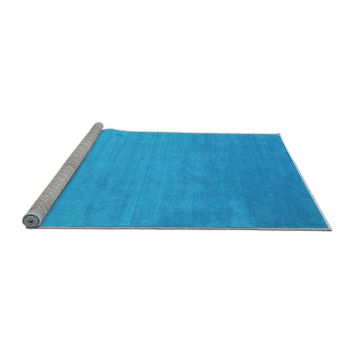 Sideview of Machine Washable Abstract Light Blue Contemporary Rug, wshcon61lblu