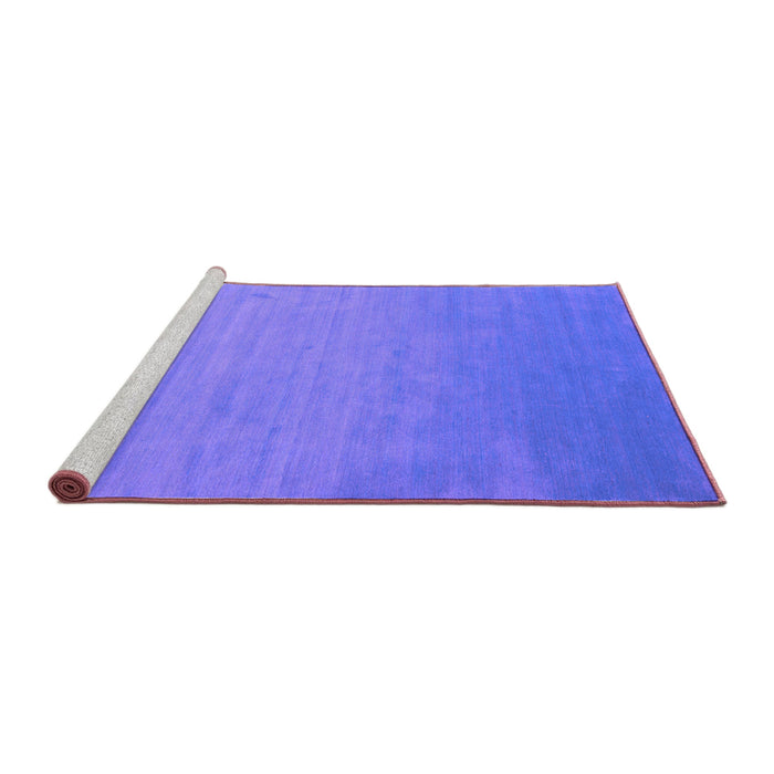 Sideview of Machine Washable Abstract Purple Contemporary Area Rugs, wshcon61pur
