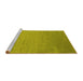 Sideview of Machine Washable Abstract Yellow Contemporary Rug, wshcon61yw