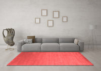 Machine Washable Abstract Red Contemporary Rug, wshcon61red