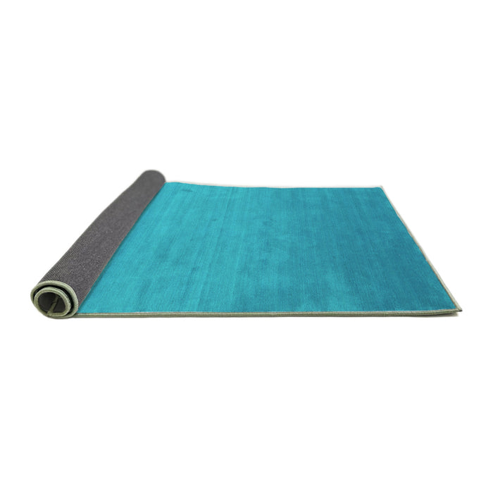Sideview of Abstract Turquoise Contemporary Rug, con61turq