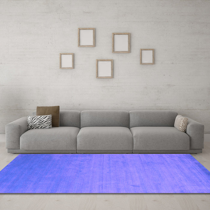 Machine Washable Abstract Purple Contemporary Area Rugs in a Living Room, wshcon61pur
