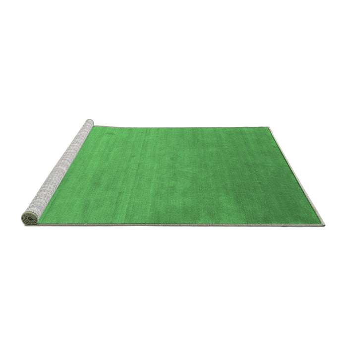 Sideview of Machine Washable Abstract Emerald Green Contemporary Area Rugs, wshcon61emgrn