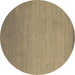 Round Abstract Brown Contemporary Rug, con61brn