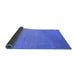 Sideview of Abstract Blue Contemporary Rug, con61blu