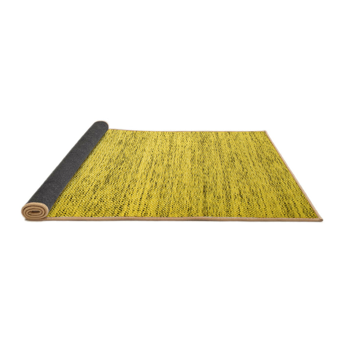 Sideview of Abstract Yellow Contemporary Rug, con620yw