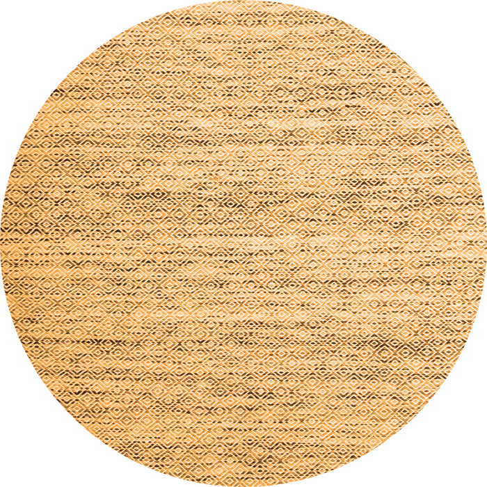 Square Abstract Orange Contemporary Rug, con620org