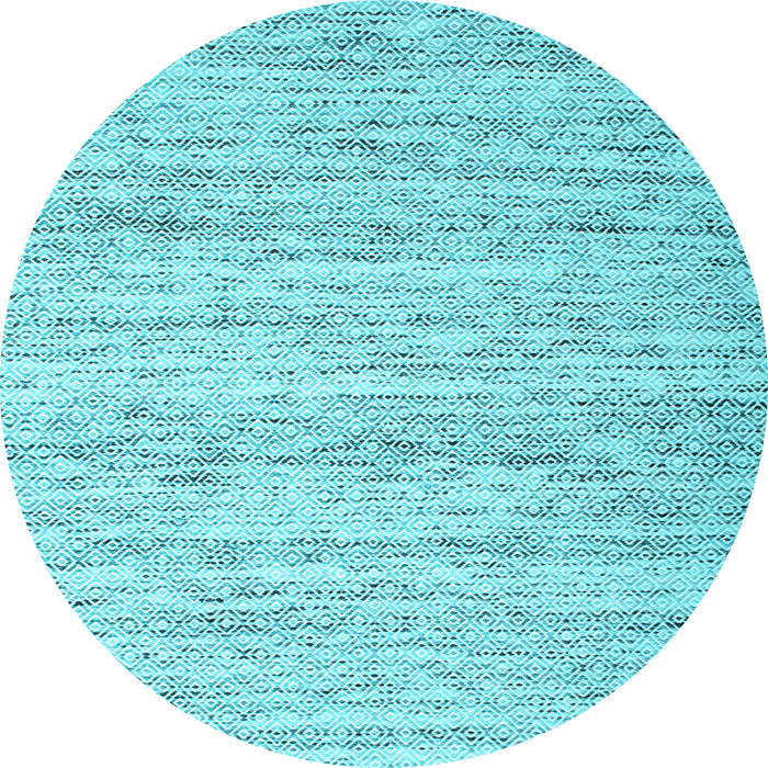 Round Abstract Light Blue Contemporary Rug, con620lblu