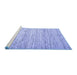 Sideview of Machine Washable Abstract Blue Contemporary Rug, wshcon620blu