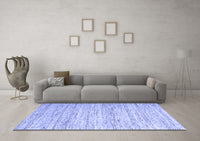 Machine Washable Abstract Blue Contemporary Rug, wshcon620blu