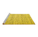 Sideview of Machine Washable Abstract Yellow Contemporary Rug, wshcon620yw