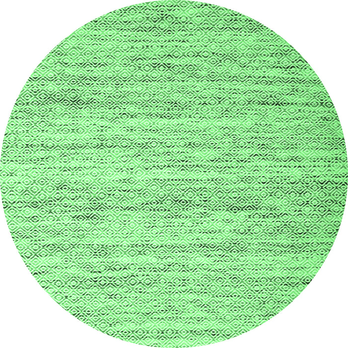 Round Abstract Emerald Green Contemporary Rug, con620emgrn
