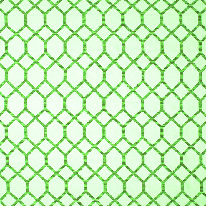 Round Machine Washable Terrilis Green Contemporary Area Rugs, wshcon621grn