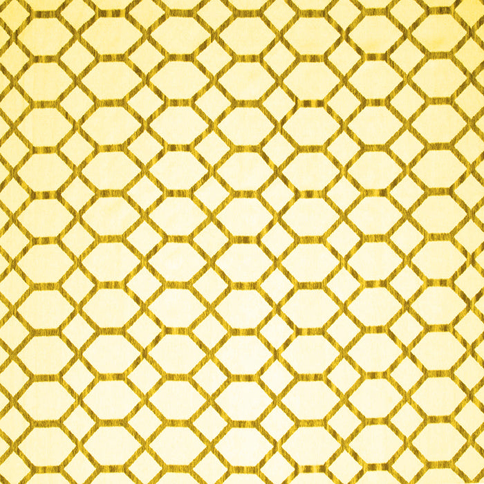 Square Machine Washable Terrilis Yellow Contemporary Rug, wshcon621yw