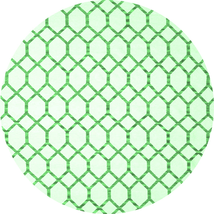 Round Terrilis Emerald Green Contemporary Rug, con621emgrn