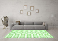 Machine Washable Terrilis Green Contemporary Rug, wshcon621grn