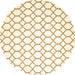 Round Terrilis Brown Contemporary Rug, con621brn