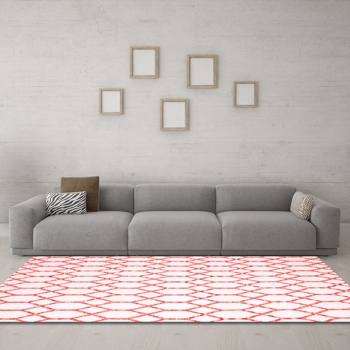 Contemporary Red Washable Rugs