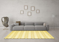 Machine Washable Terrilis Yellow Contemporary Rug, wshcon621yw