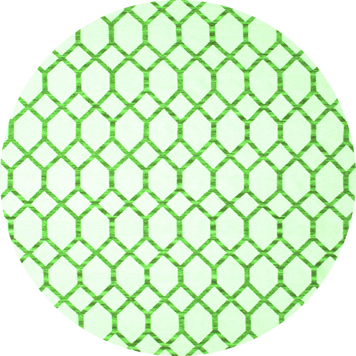 Square Terrilis Green Contemporary Rug, con621grn