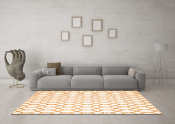 Machine Washable Terrilis Orange Contemporary Area Rugs in a Living Room, wshcon621org