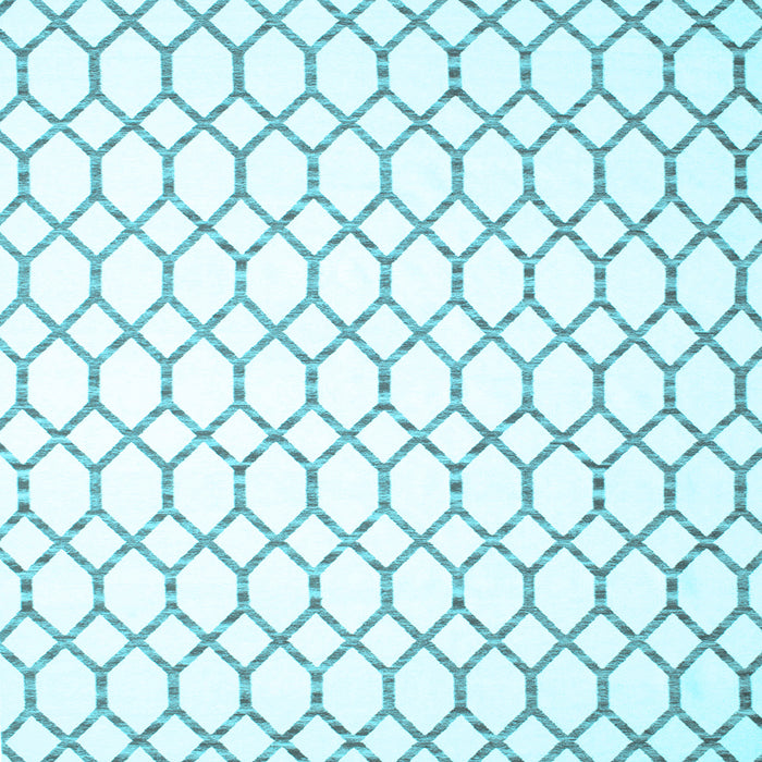 Square Machine Washable Terrilis Light Blue Contemporary Rug, wshcon621lblu