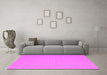Machine Washable Abstract Pink Contemporary Rug in a Living Room, wshcon622pnk