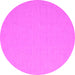 Round Machine Washable Abstract Pink Contemporary Rug, wshcon622pnk