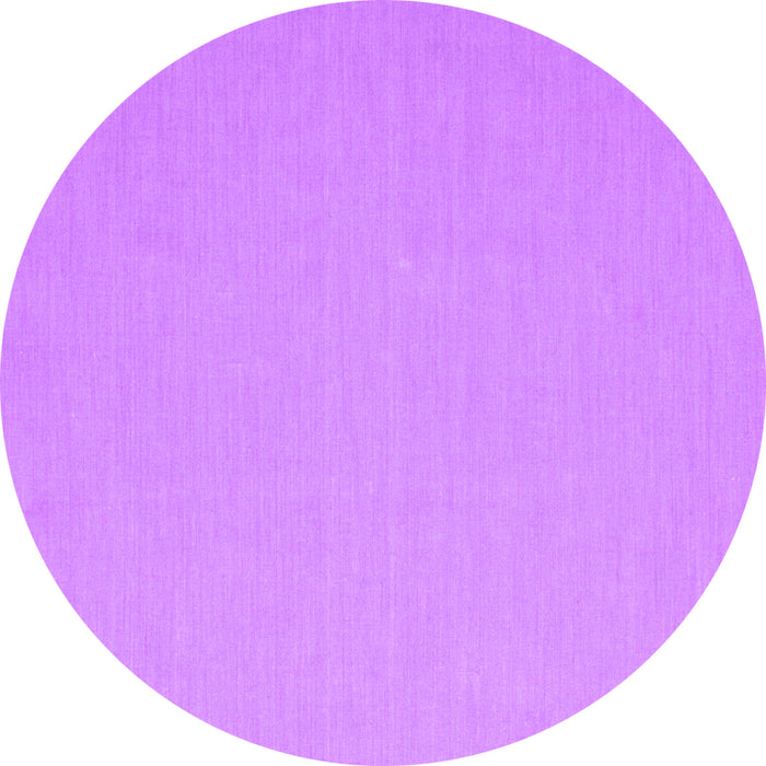 Round Abstract Purple Contemporary Rug, con622pur
