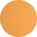 Square Abstract Orange Contemporary Rug, con622org