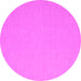 Round Abstract Pink Contemporary Rug, con622pnk