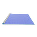 Sideview of Machine Washable Abstract Blue Contemporary Rug, wshcon622blu