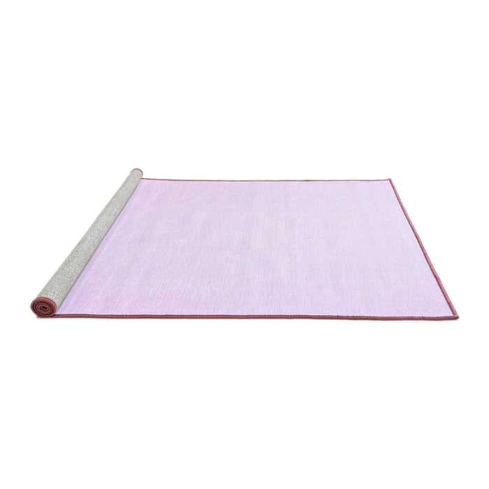 Sideview of Machine Washable Solid Purple Modern Area Rugs, wshcon623pur