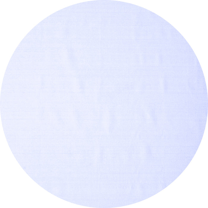 Round Machine Washable Solid Blue Modern Rug, wshcon623blu