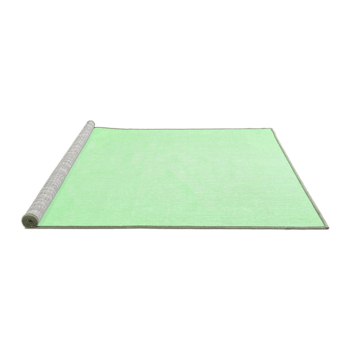 Sideview of Machine Washable Solid Emerald Green Modern Area Rugs, wshcon623emgrn