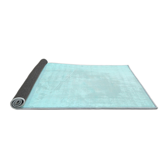 Sideview of Solid Light Blue Modern Rug, con623lblu