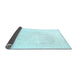 Sideview of Solid Light Blue Modern Rug, con623lblu