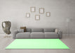 Machine Washable Solid Emerald Green Modern Area Rugs in a Living Room,, wshcon623emgrn