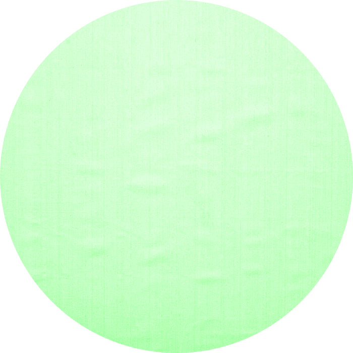 Round Machine Washable Solid Emerald Green Modern Area Rugs, wshcon623emgrn