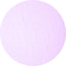 Round Solid Purple Modern Rug, con623pur