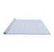 Sideview of Machine Washable Solid Blue Modern Rug, wshcon623blu