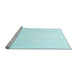 Sideview of Machine Washable Solid Light Blue Modern Rug, wshcon623lblu