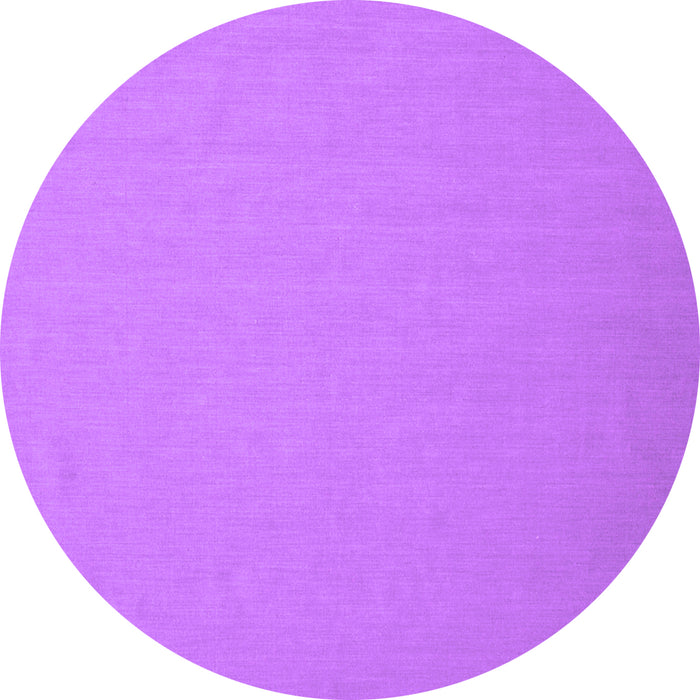 Round Abstract Purple Contemporary Rug, con624pur