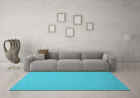 Machine Washable Abstract Light Blue Contemporary Rug, wshcon624lblu