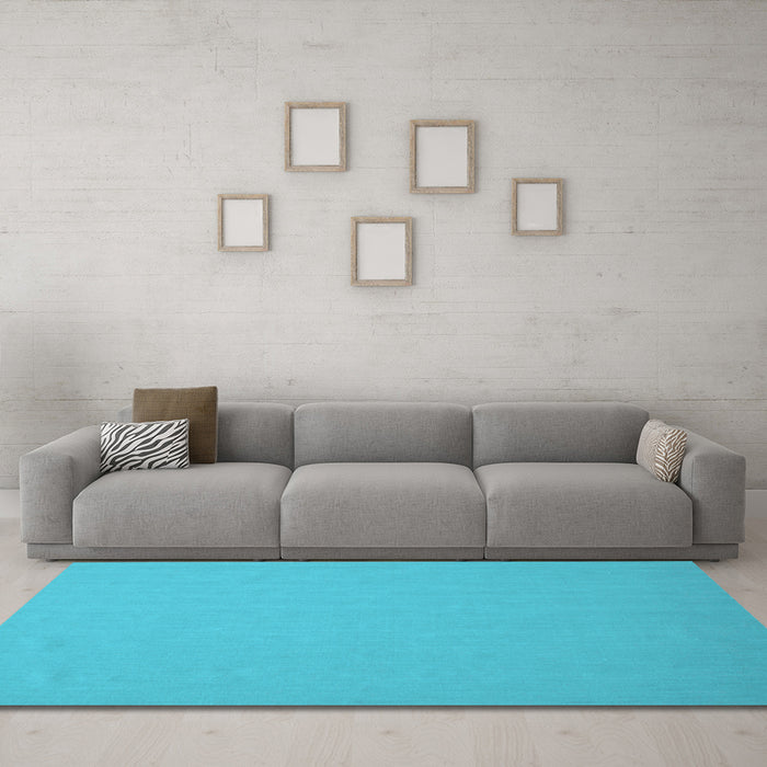 Machine Washable Abstract Light Blue Contemporary Rug in a Living Room, wshcon624lblu