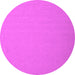 Round Abstract Pink Contemporary Rug, con624pnk