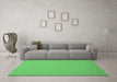 Machine Washable Abstract Emerald Green Contemporary Area Rugs in a Living Room,, wshcon624emgrn