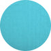 Round Abstract Light Blue Contemporary Rug, con624lblu