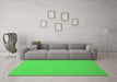 Machine Washable Abstract Green Contemporary Area Rugs in a Living Room,, wshcon624grn
